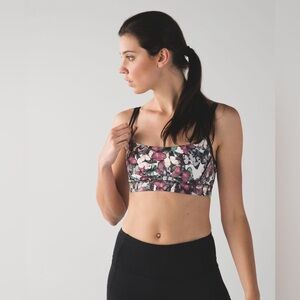 Lululemon Straight Up Bra So Fly Butterfly Angel Wing Multi / Black / Mink Berry